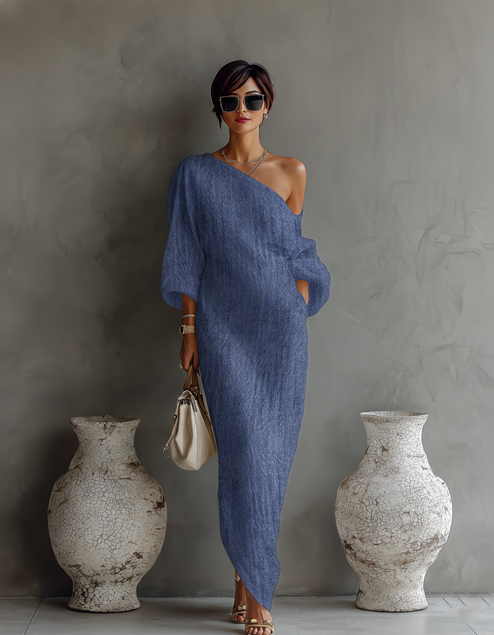 Elowen | Minimalist One-Shoulder Maxi Dress
