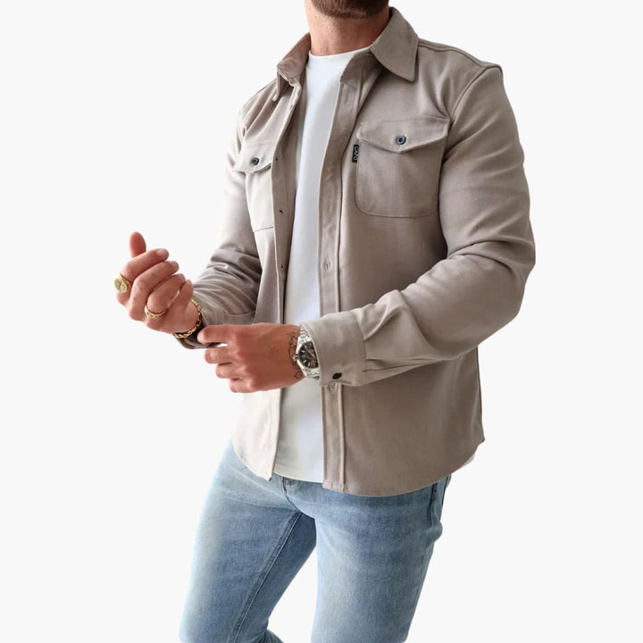 David | Shirt Jacket with Button Placket