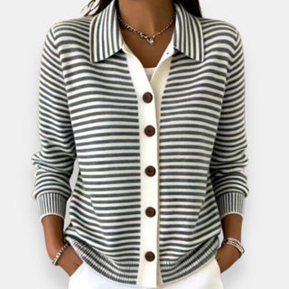 Tessa | Classic Striped Knit Cardigan
