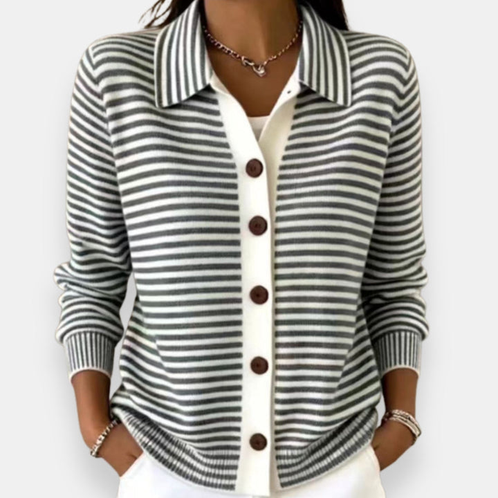 Tessa | Classic Striped Knit Cardigan