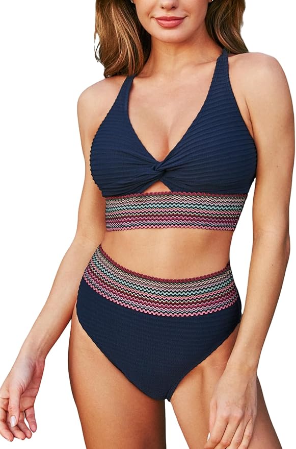 Nadine | Contrast-Stripe Bikini