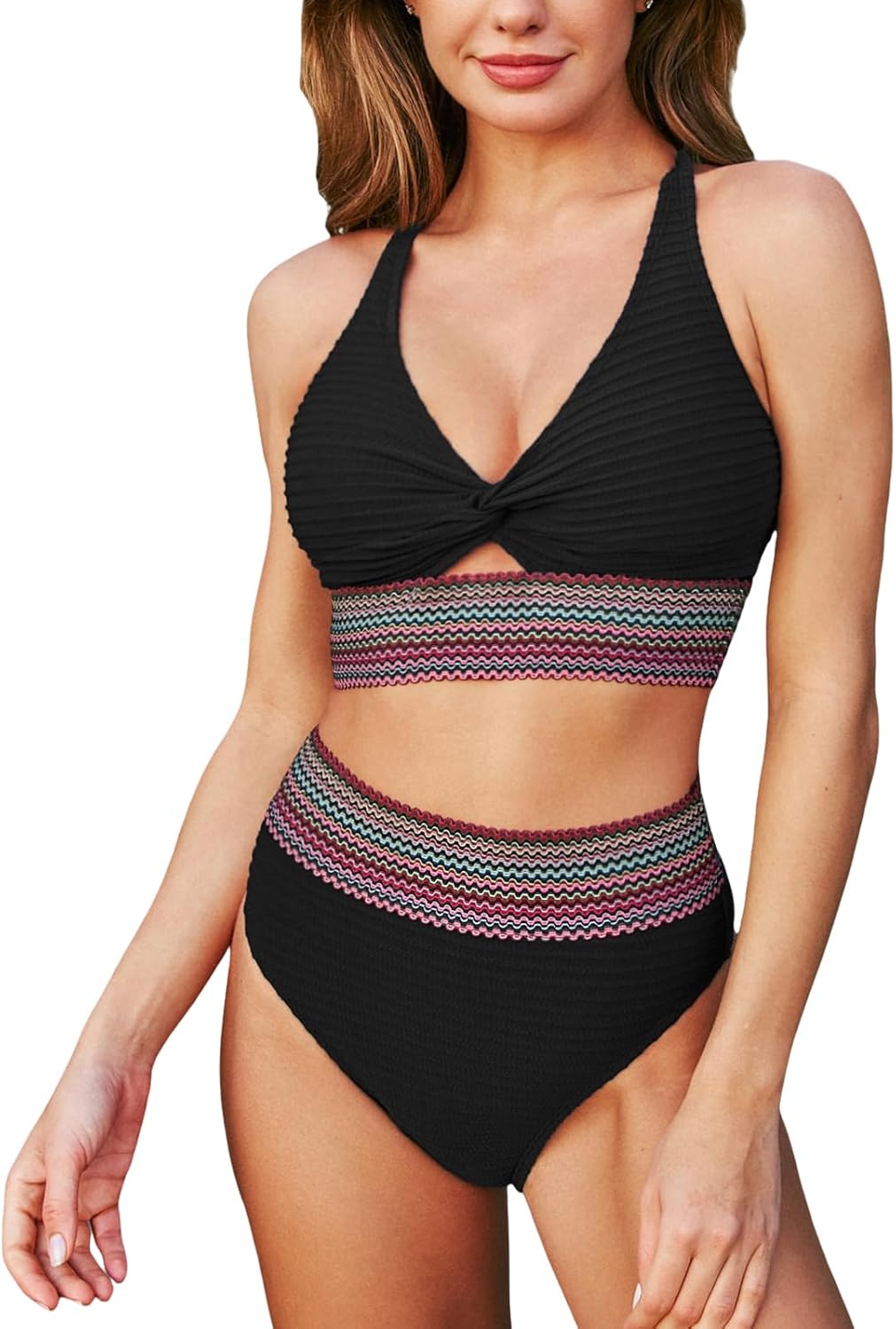 Nadine | Contrast-Stripe Bikini