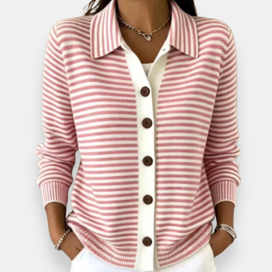 Tessa | Classic Striped Knit Cardigan