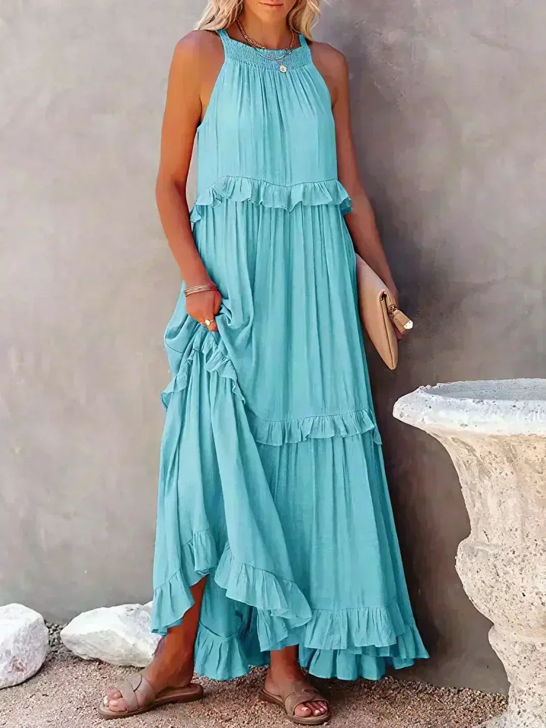 Lou | Elegant Sleeveless Dress with Ruffles