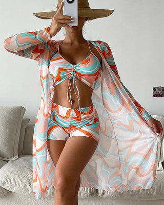 Finja | Printed 3-Piece Bikini Set
