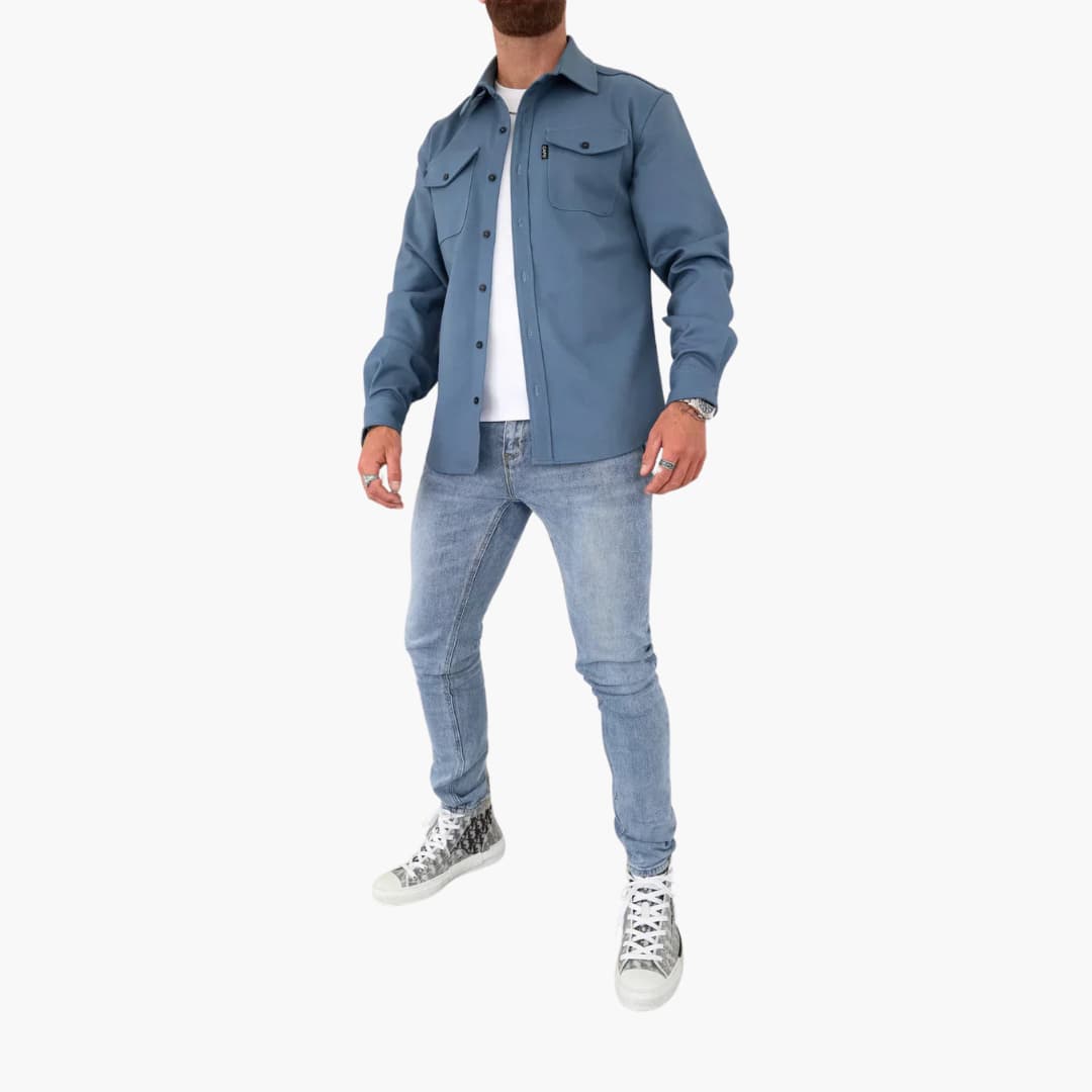 David | Shirt Jacket with Button Placket