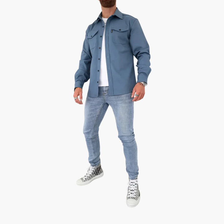 David | Shirt Jacket with Button Placket