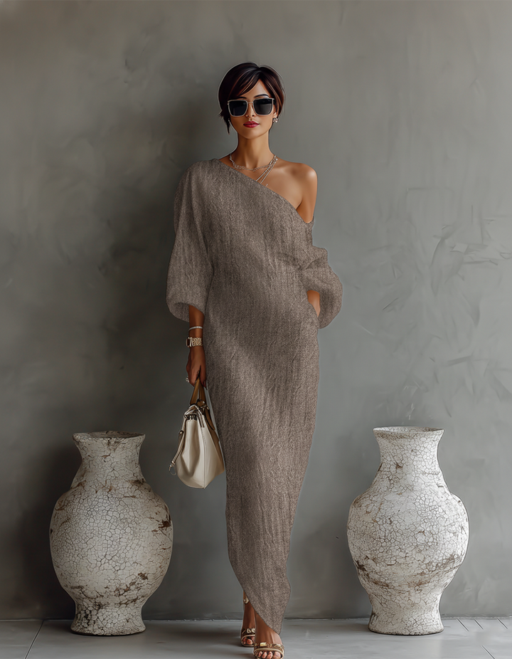 Elowen | Minimalist One-Shoulder Maxi Dress