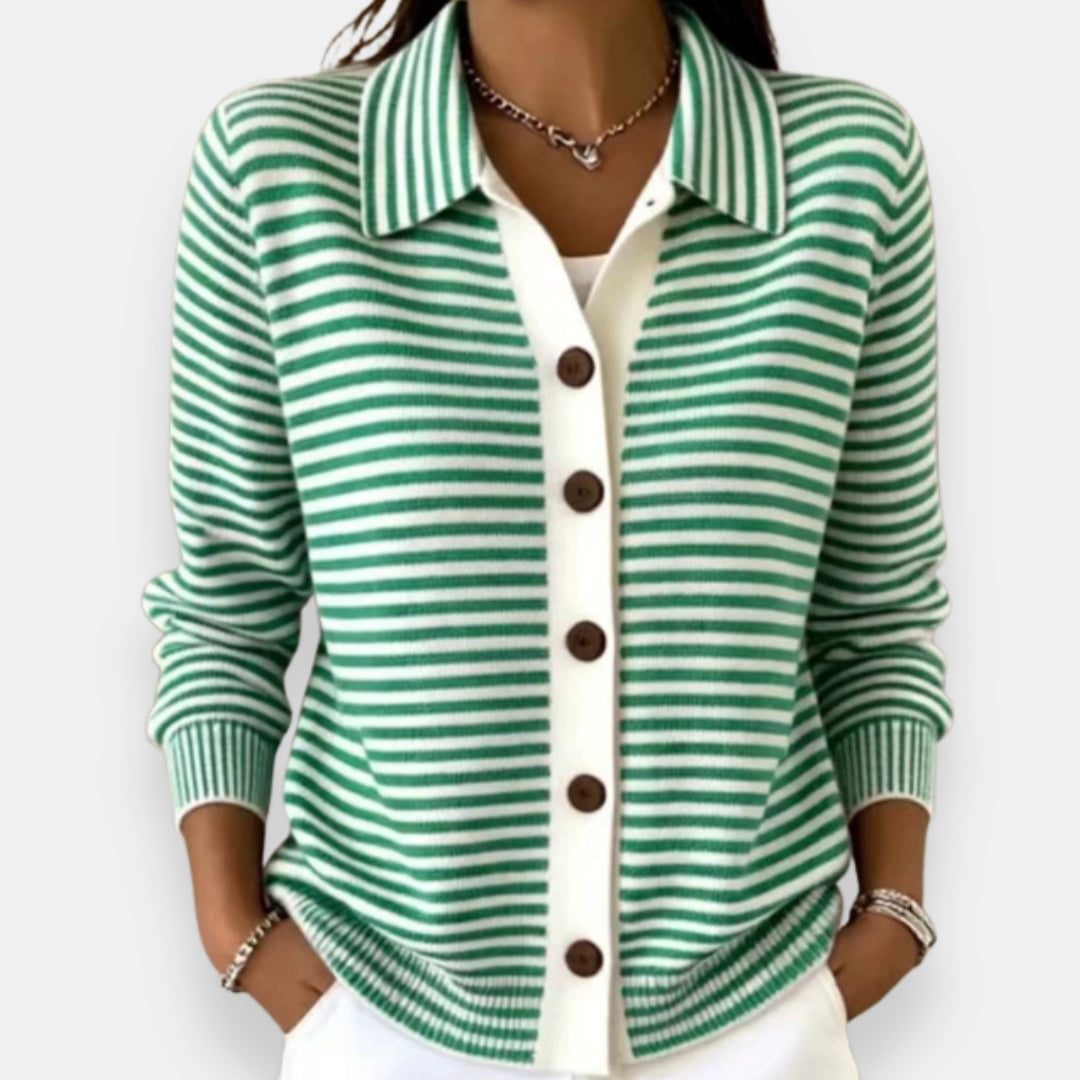 Tessa | Classic Striped Knit Cardigan