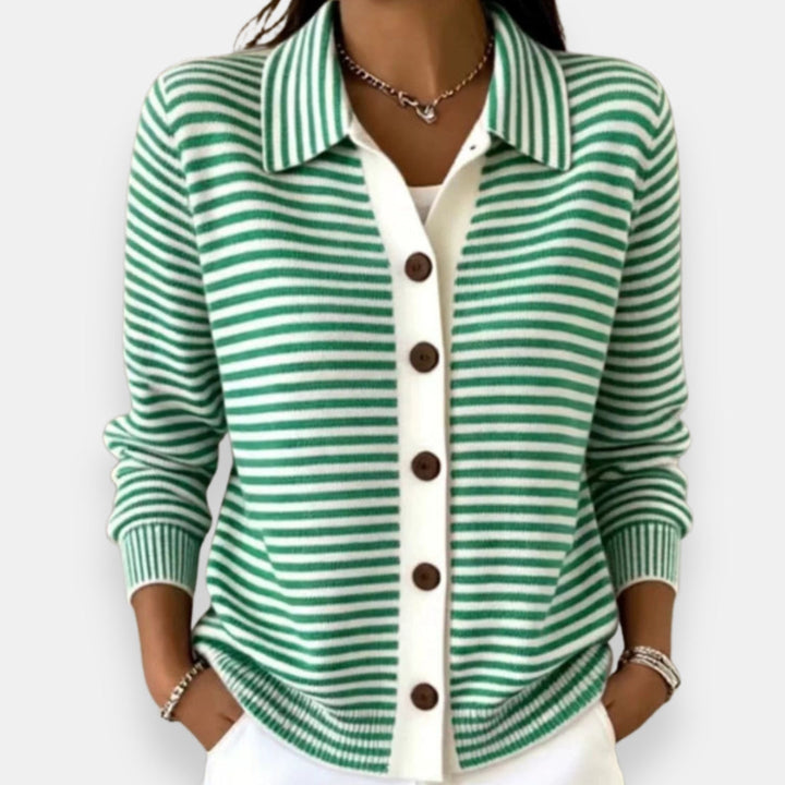 Tessa | Classic Striped Knit Cardigan
