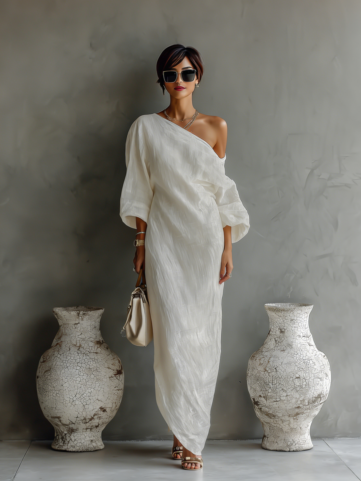 Elowen | Minimalist One-Shoulder Maxi Dress