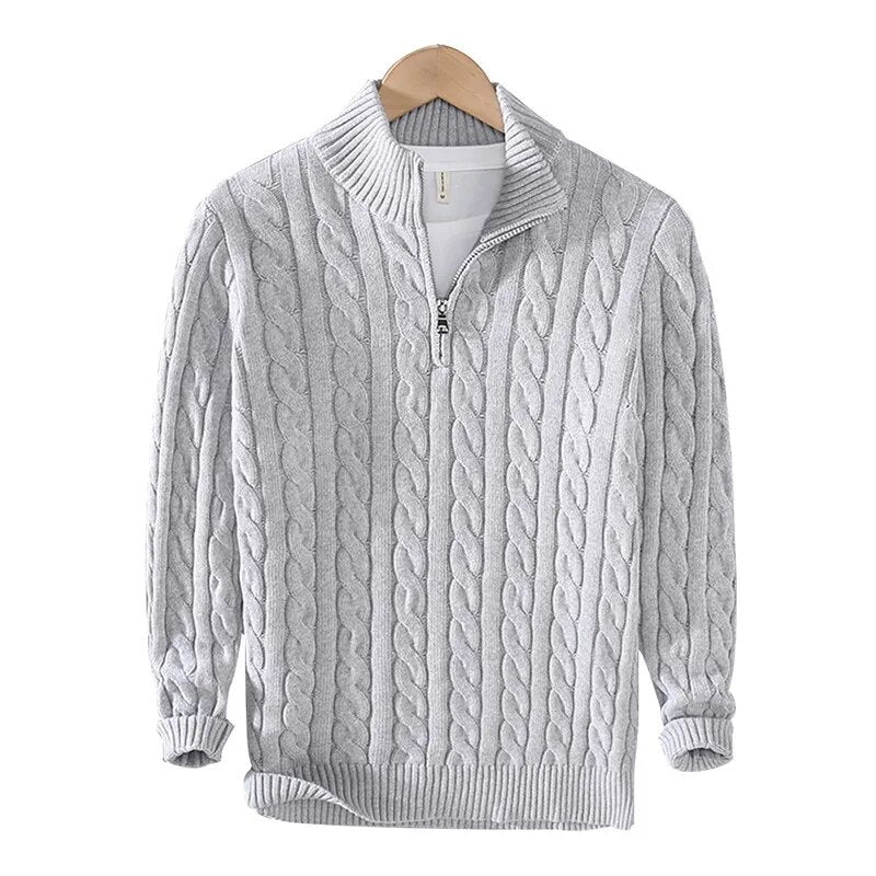 Tommy | Cotton Half-Zip Sweater