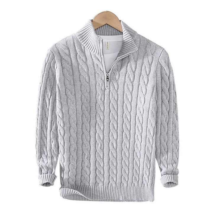 Tommy | Cotton Half-Zip Sweater