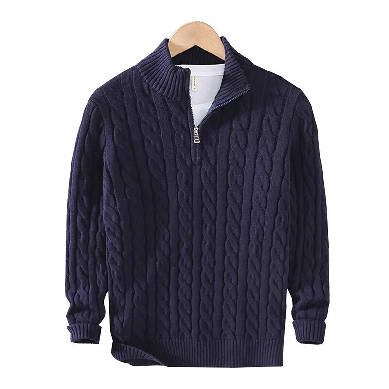 Tommy | Cotton Half-Zip Sweater