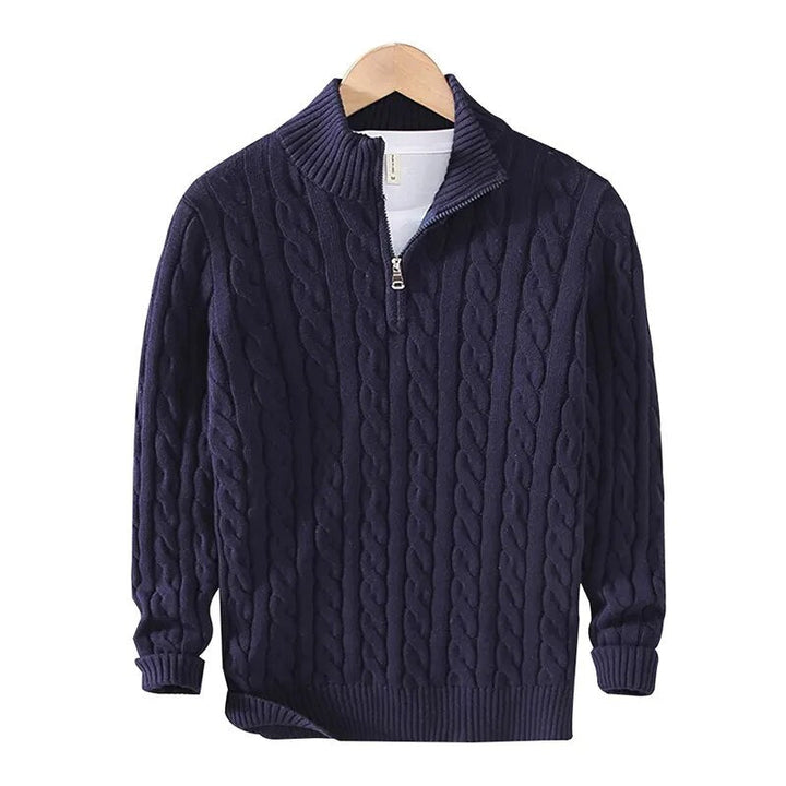 Tommy | Cotton Half-Zip Sweater
