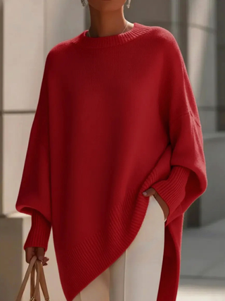 Vivienne | Oversized Draped Wide-Neck Sweater