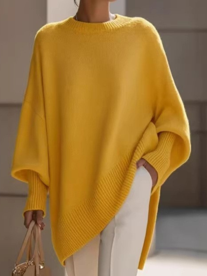 Vivienne | Oversized Draped Wide-Neck Sweater