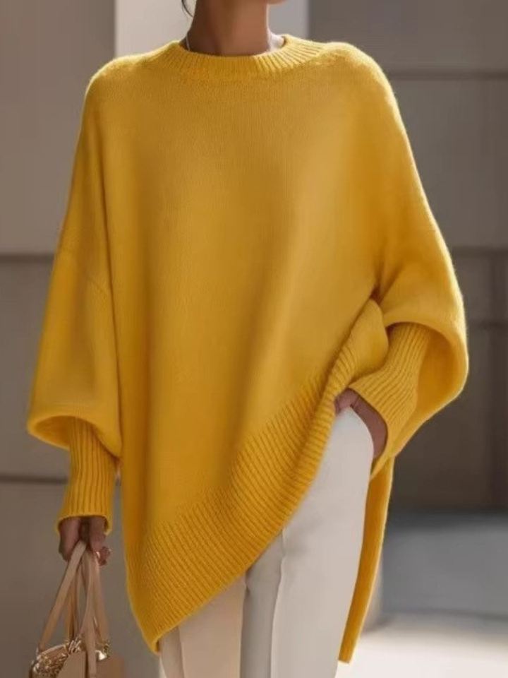 Vivienne | Oversized Draped Wide-Neck Sweater
