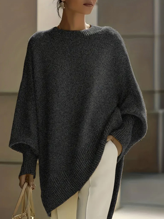 Vivienne | Oversized Draped Wide-Neck Sweater