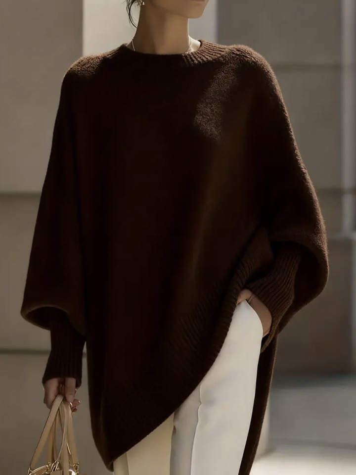 Vivienne | Oversized Draped Wide-Neck Sweater
