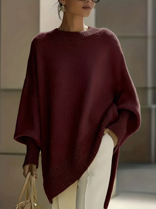 Vivienne | Oversized Draped Wide-Neck Sweater