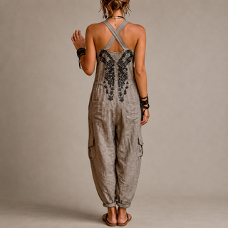 Mathilda | Boho Jumpsuit in Linen Look