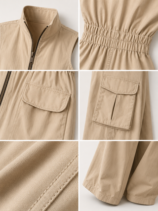 Quinn | Women's Wide-Leg Cargo Jumpsuit