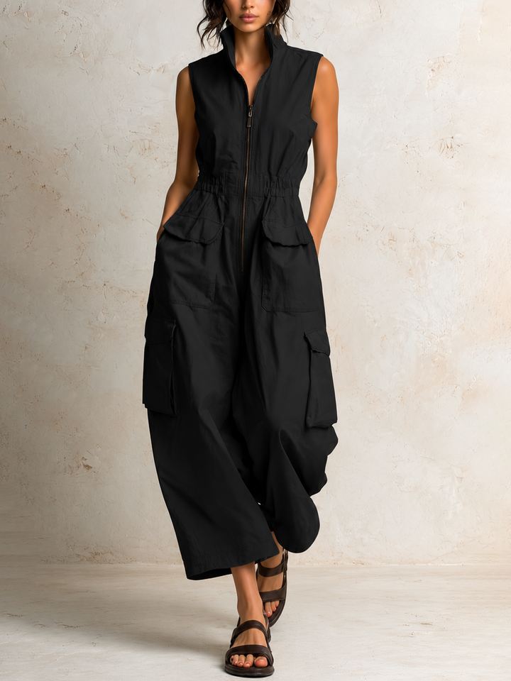 Quinn | Women's Wide-Leg Cargo Jumpsuit