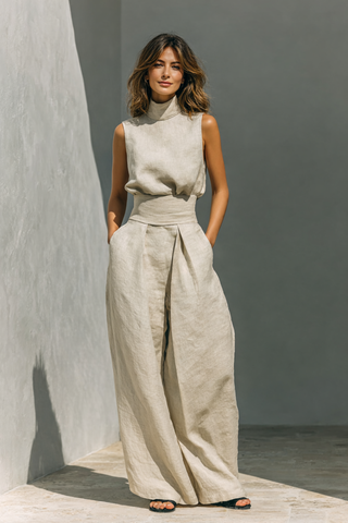 Maria | Minimalist Wide-Leg Two-Piece Set