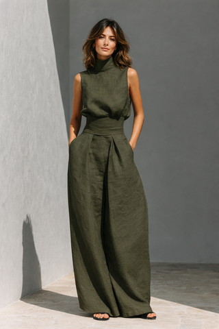Maria | Minimalist Wide-Leg Two-Piece Set