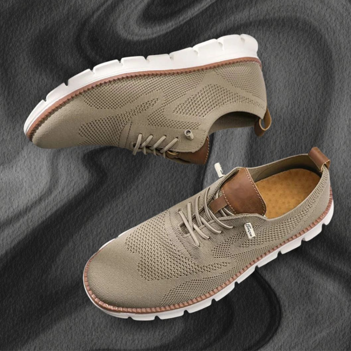 Robin | Breathable Everyday Shoes – Khaki-White