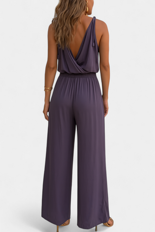 Olivia | Unique Jumpsuit with Gold Details and Leg Slit