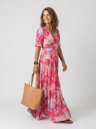 Hildegard | Women's Dress with V-Neck