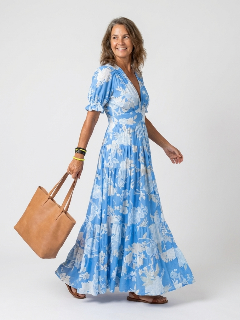 Hildegard | Women's Dress with V-Neck