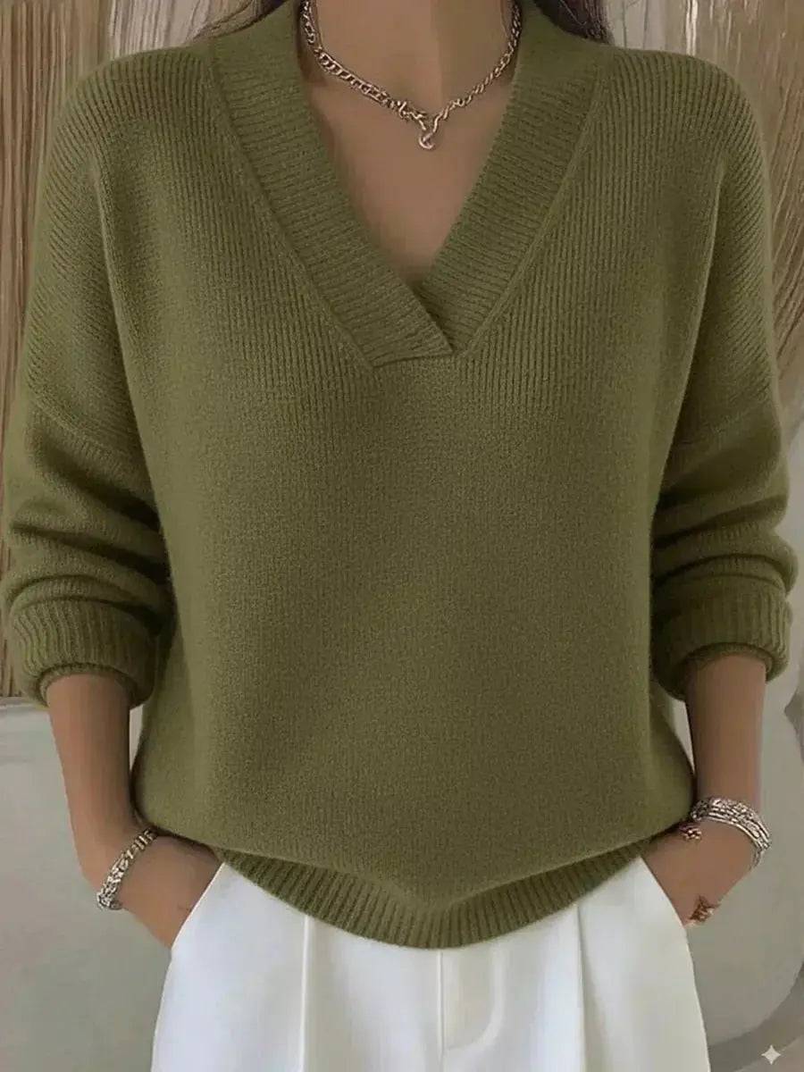 Isabelle | Pull élégant à col en V