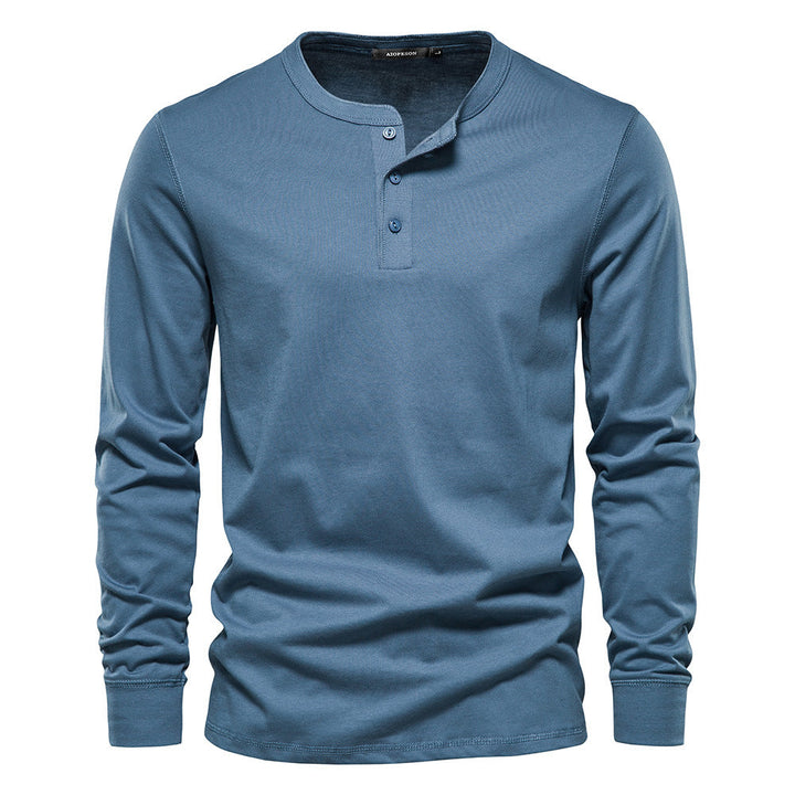 Finn | Cotton Long-Sleeve Henley Shirt