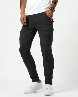 Arden | Slim Fit Stretch Cargo Jeans for Men