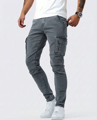 Arden | Slim Fit Stretch Cargo Jeans for Men