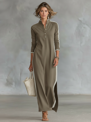Selene | Casual Long-Sleeve Maxi Dress