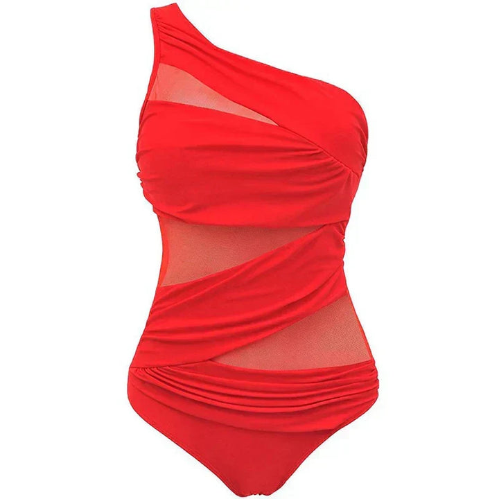 Maren | Asymmetric Swimsuit with Mesh Detail