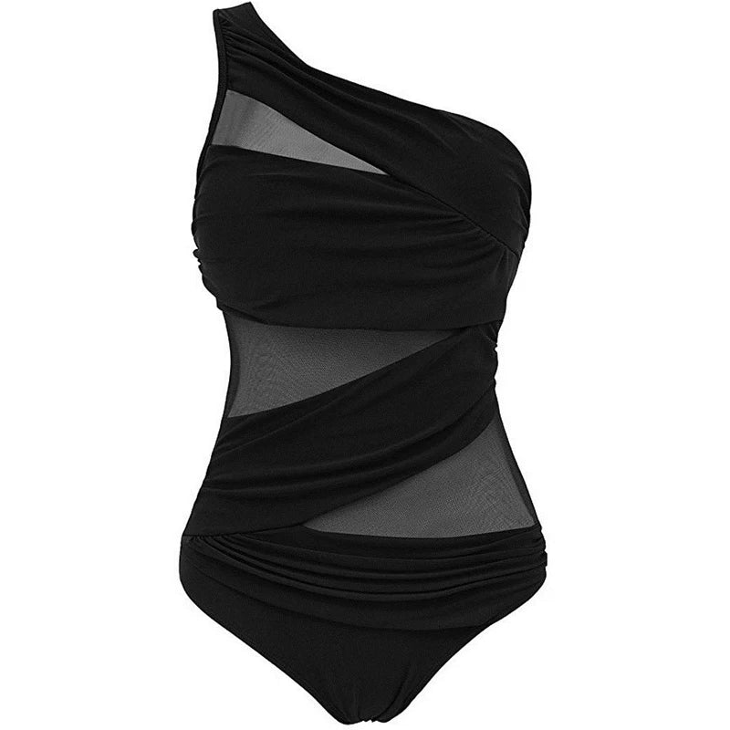Maren | Asymmetric Swimsuit with Mesh Detail