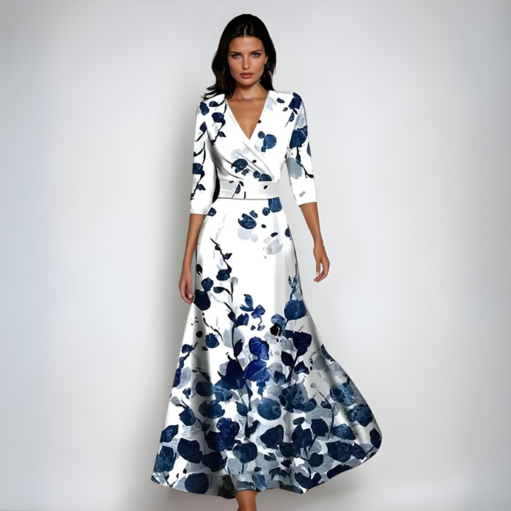 Sandra | Women's Flowing Floral Wrap Maxi Dress
