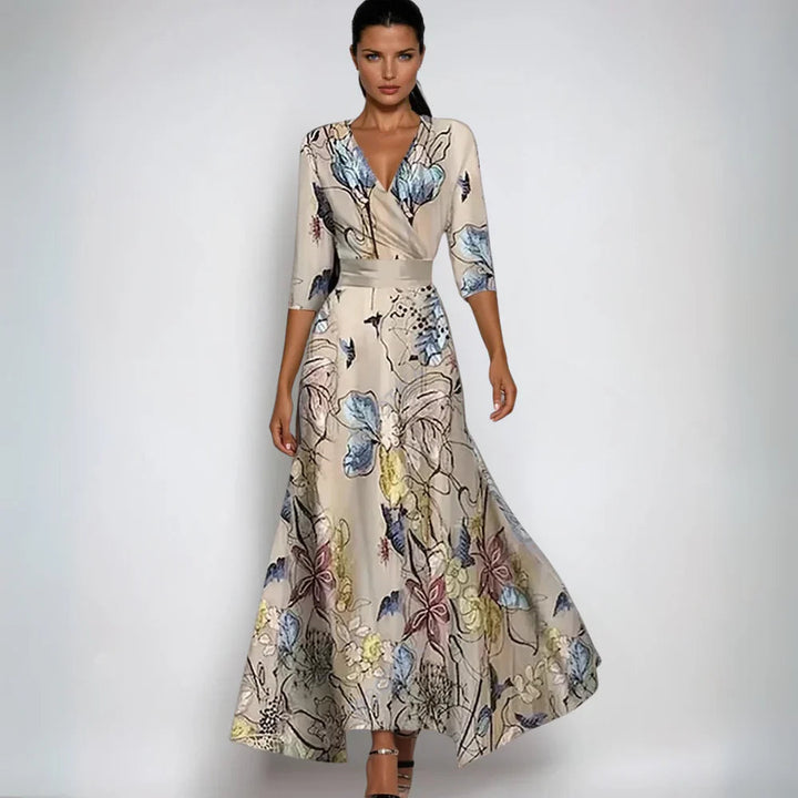 Sandra | Women's Flowing Floral Wrap Maxi Dress