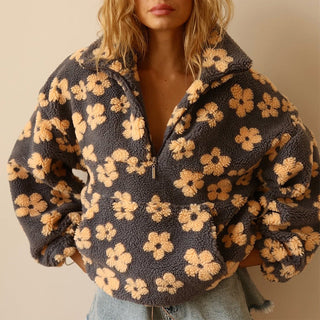 Meadow | Cozy Floral Fleece Jacket