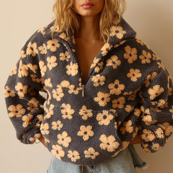 Meadow | Cozy Floral Fleece Jacket