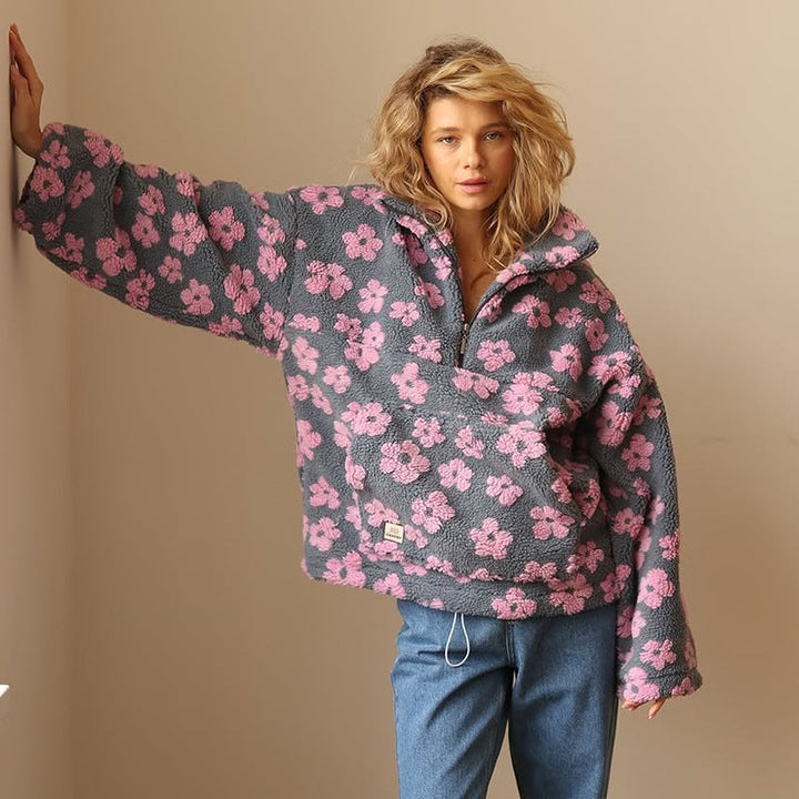 Meadow | Cozy Floral Fleece Jacket