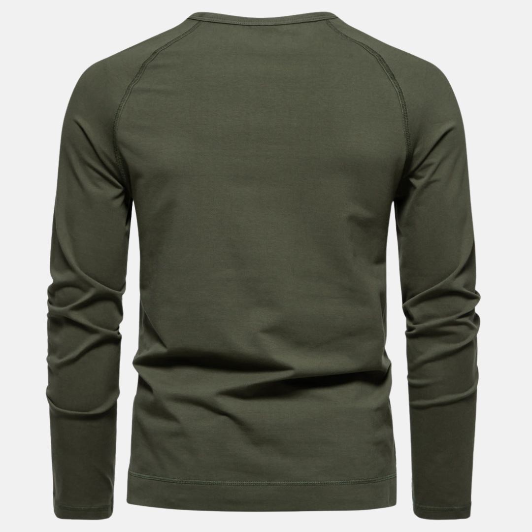 Finn | Cotton Long-Sleeve Henley Shirt