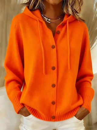 Vivian | Cozy Drawstring Hood Cardigan