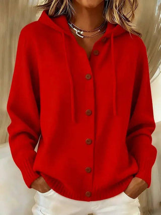 Vivian | Cozy Drawstring Hood Cardigan