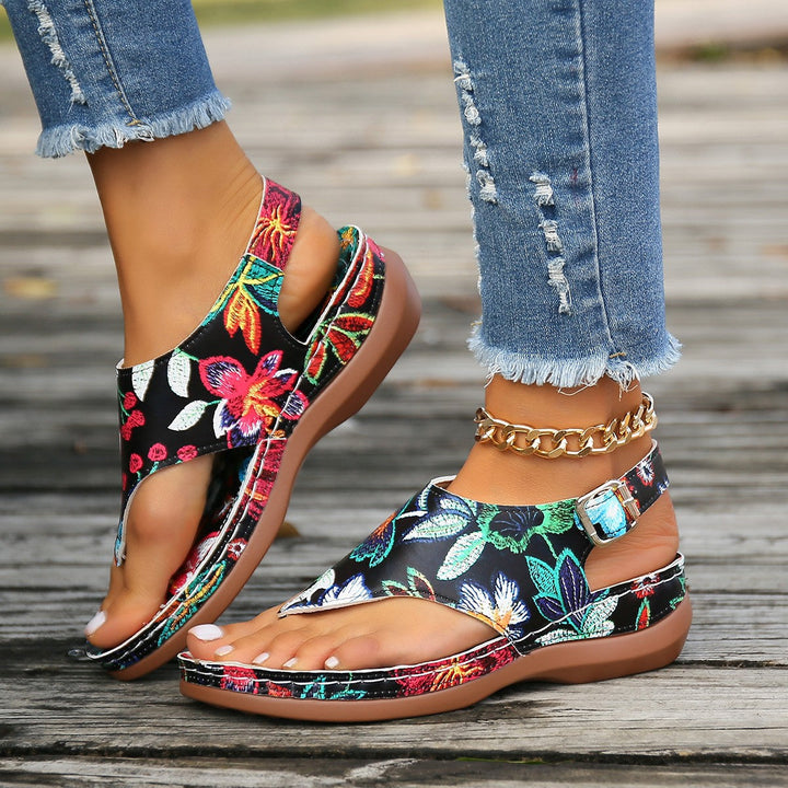 Flow | Floral-Print Sandals